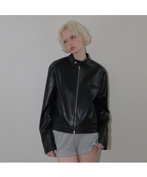 CURETTY（キュリティ）の「C EMBROIDERY FAUX RIDER JACKET_BLACK（ライダースジャケット）」