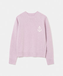 cashmere blended anchor crew neck knit(womens) lavender
