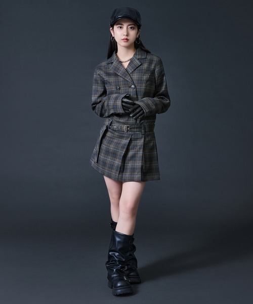 Ellno de Mavie(エルノデメヴィ)の「プリーツジャケットワンピース(ワンピース・レディース・グレー系その他/ブラック・FREE)」の12枚目の写真