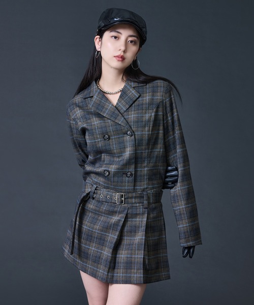 Ellno de Mavie(エルノデメヴィ)の「プリーツジャケットワンピース(ワンピース・レディース・グレー系その他/ブラック・FREE)」の11枚目の写真
