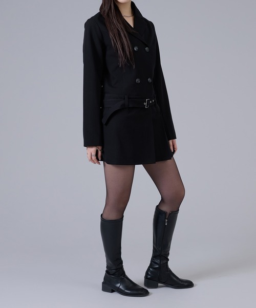 Ellno de Mavie(エルノデメヴィ)の「プリーツジャケットワンピース(ワンピース・レディース・グレー系その他/ブラック・FREE)」の5枚目の写真
