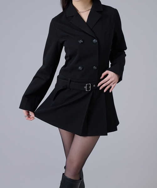 Ellno de Mavie(エルノデメヴィ)の「プリーツジャケットワンピース(ワンピース・レディース・グレー系その他/ブラック・FREE)」の17枚目の写真