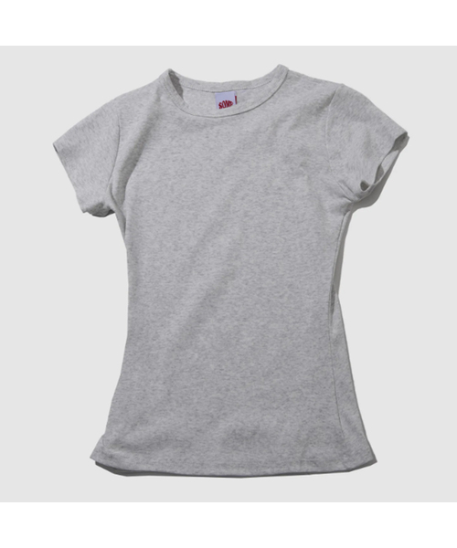 SOME PLACE(サムプレイス)の「クリーンロングスリムフィットラウンドネックショートスリーブ半袖Tシャツ_7COLOR(Tシャツ/カットソー・レディース・ホワイト/ブラック/ネイビー/グレー/レッド/イエロー/グリーン・FREE)」の1枚目の写真