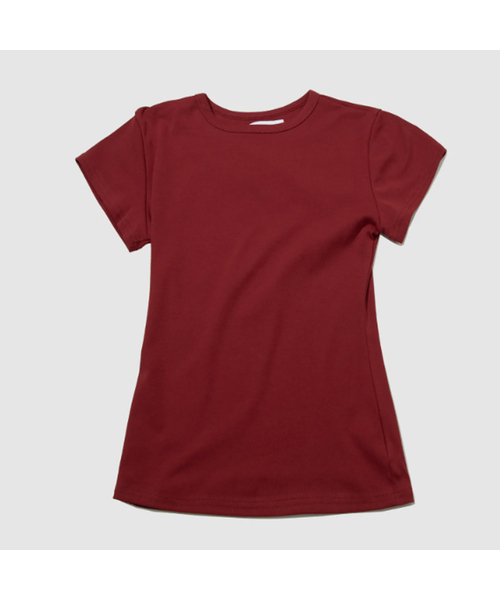 SOME PLACE(サムプレイス)の「クリーンロングスリムフィットラウンドネックショートスリーブ半袖Tシャツ_7COLOR(Tシャツ/カットソー・レディース・ホワイト/ブラック/ネイビー/グレー/レッド/イエロー/グリーン・FREE)」の7枚目の写真