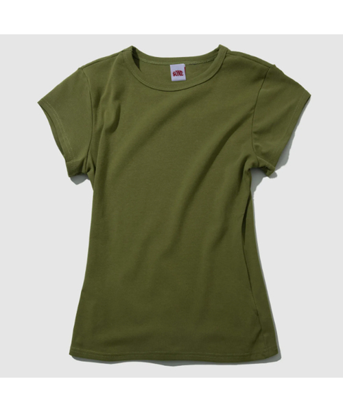 SOME PLACE(サムプレイス)の「クリーンロングスリムフィットラウンドネックショートスリーブ半袖Tシャツ_7COLOR(Tシャツ/カットソー・レディース・ホワイト/ブラック/ネイビー/グレー/レッド/イエロー/グリーン・FREE)」の4枚目の写真