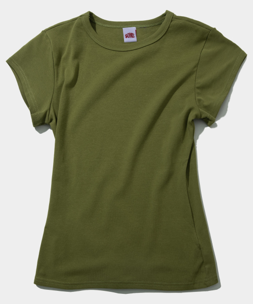 SOME PLACE(サムプレイス)の「クリーンロングスリムフィットラウンドネックショートスリーブ半袖Tシャツ_7COLOR(Tシャツ/カットソー・レディース・ホワイト/ブラック/ネイビー/グレー/レッド/イエロー/グリーン・FREE)」の10枚目の写真