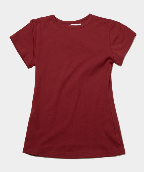 SOME PLACE(サムプレイス)の「クリーンロングスリムフィットラウンドネックショートスリーブ半袖Tシャツ_7COLOR(Tシャツ/カットソー・レディース・ホワイト/ブラック/ネイビー/グレー/レッド/イエロー/グリーン・FREE)」の12枚目の写真