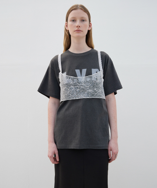 LEVAR(レバー)の「L.V.R Signature Cotton T-shirt - Charcoal(Tシャツ/カットソー・レディース・ダークグレー・FREE)」の3枚目の写真