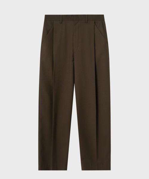 NONBLANK(ノンブランク)の「ワンタックカーブドワイドスラックス_BROWN(スラックス・メンズ・その他・SMALL/MEDIUM/LARGE/X-LARGE)」の1枚目の写真