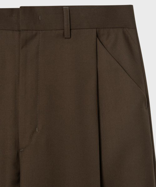 NONBLANK(ノンブランク)の「ワンタックカーブドワイドスラックス_BROWN(スラックス・メンズ・その他・SMALL/MEDIUM/LARGE/X-LARGE)」の2枚目の写真