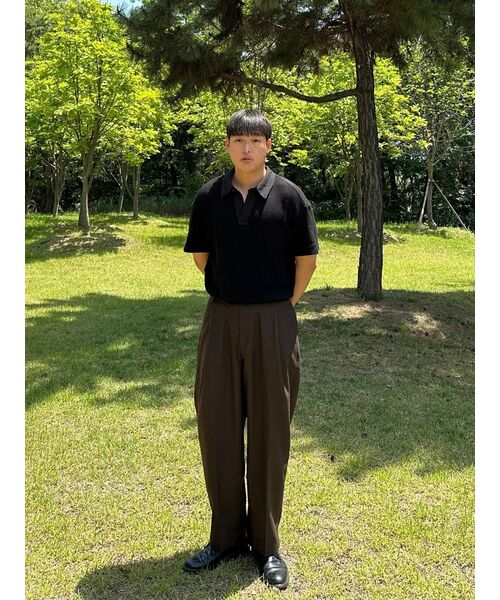 NONBLANK(ノンブランク)の「ワンタックカーブドワイドスラックス_BROWN(スラックス・メンズ・その他・SMALL/MEDIUM/LARGE/X-LARGE)」の13枚目の写真