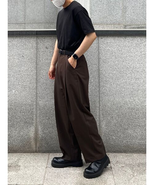 NONBLANK(ノンブランク)の「ワンタックカーブドワイドスラックス_BROWN(スラックス・メンズ・その他・SMALL/MEDIUM/LARGE/X-LARGE)」の14枚目の写真