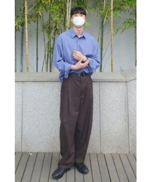 NONBLANK(ノンブランク)の「ワンタックカーブドワイドスラックス_BROWN(スラックス・メンズ・その他・SMALL/MEDIUM/LARGE/X-LARGE)」の17枚目の写真