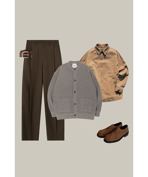 NONBLANK(ノンブランク)の「ワンタックカーブドワイドスラックス_BROWN(スラックス・メンズ・その他・SMALL/MEDIUM/LARGE/X-LARGE)」の20枚目の写真