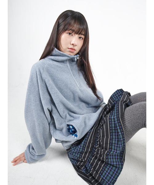 MUWM(ムウム)の「ダブルフリースアノラック Double Fleece Anorak (ブルーグレー)(その他アウター・レディース・ブルーグレー・FREE)」の6枚目の写真