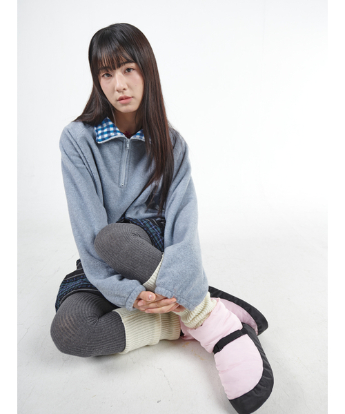 MUWM(ムウム)の「ダブルフリースアノラック Double Fleece Anorak (ブルーグレー)(その他アウター・レディース・ブルーグレー・FREE)」の9枚目の写真