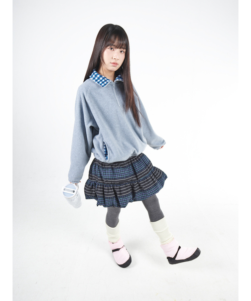 MUWM(ムウム)の「ダブルフリースアノラック Double Fleece Anorak (ブルーグレー)(その他アウター・レディース・ブルーグレー・FREE)」の10枚目の写真