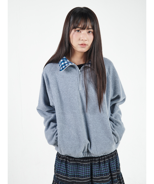 MUWM(ムウム)の「ダブルフリースアノラック Double Fleece Anorak (ブルーグレー)(その他アウター・レディース・ブルーグレー・FREE)」の11枚目の写真