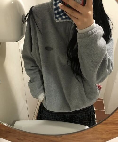MUWM(ムウム)の「ダブルフリースアノラック Double Fleece Anorak (ブルーグレー)(その他アウター・レディース・ブルーグレー・FREE)」の4枚目の写真