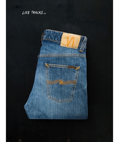 Nudie Jeans（ヌーディージーンズ）の「Nudie Jeans/ヌーディージーンズ Solid Ollie / スリムフィット / Life Tracks（デニムパンツ・メンズ・ライトインディゴブルー・28/29/30/31/32/33/34/36）」の7枚目の写真