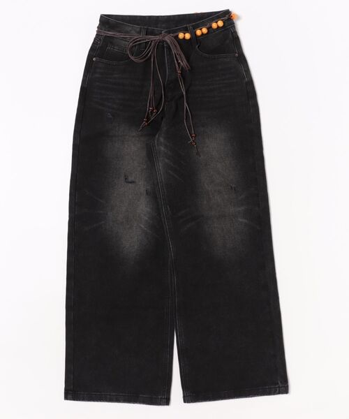 BY THE BAY(バイザベイ)の「パンツ/フェード感デニム(デニムパンツ・レディース・ブラック・LARGE/MEDIUM)」の3枚目の写真