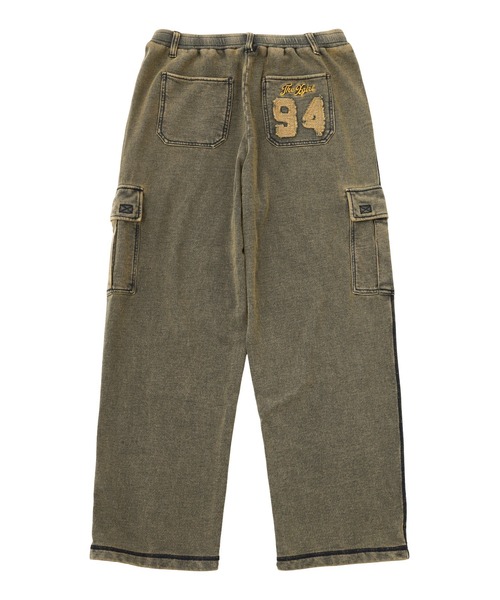 X-girl（エックスガール）の「OVERDYED NUMBER PATCH CARGO SWEATPANTS（スウェットパンツ・レディース・ブラック/インディゴブルー・S/M）」の12枚目の写真