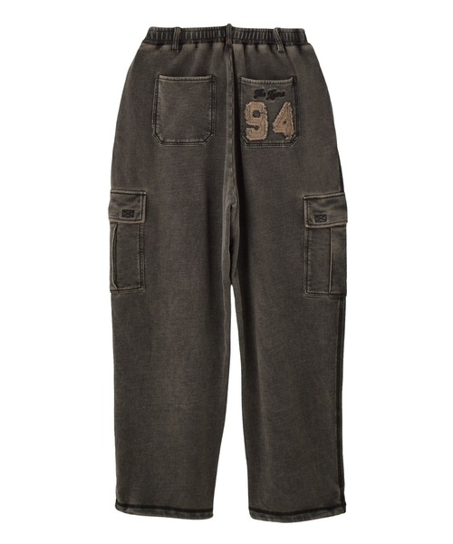 X-girl（エックスガール）の「OVERDYED NUMBER PATCH CARGO SWEATPANTS（スウェットパンツ・レディース・ブラック/インディゴブルー・S/M）」の14枚目の写真