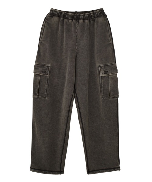 X-girl（エックスガール）の「OVERDYED NUMBER PATCH CARGO SWEATPANTS（スウェットパンツ・レディース・ブラック/インディゴブルー・S/M）」の15枚目の写真