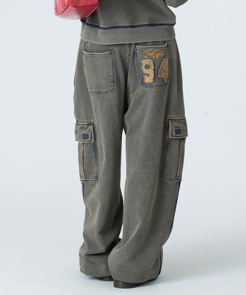 OVERDYED NUMBER PATCH CARGO SWEATPANTS（スウェットパンツ）｜X-girl