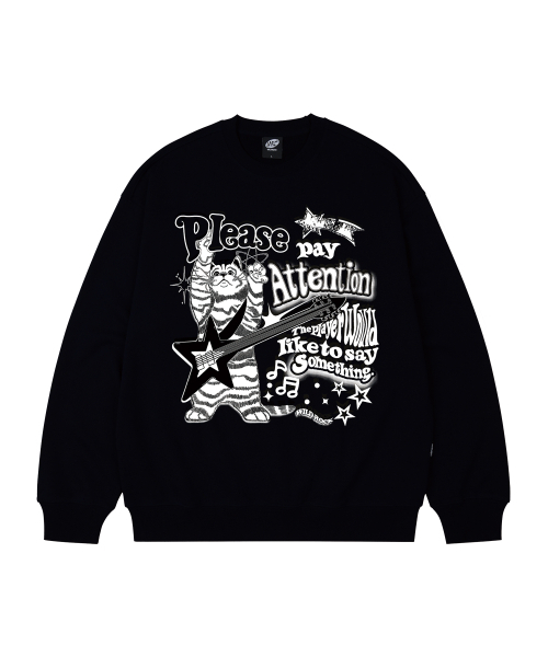 WILDROCK(ワイルドロック)の「ロックンロールニャンオーバーサイズスウェット_9 COL(スウェット・メンズ・ブラック/ベージュ/ネイビー/ブラウン/ピンク/ブルー/アイボリー/ダークグレー/チャコール・MEDIUM/LARGE/SMALL)」の13枚目の写真