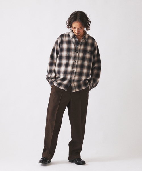 JOURNAL STANDARD relume（ジャーナルスタンダード　レリューム）の「USAコットン ネル オンブレチェック シャツ（シャツ/ブラウス・メンズ・ブラック/イエロー/ブルー系その他・LARGE/MEDIUM）」の7枚目の写真