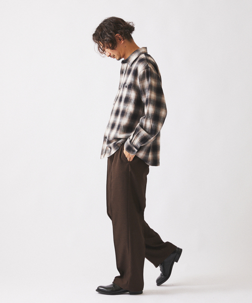 JOURNAL STANDARD relume（ジャーナルスタンダード　レリューム）の「USAコットン ネル オンブレチェック シャツ（シャツ/ブラウス・メンズ・ブラック/イエロー/ブルー系その他・LARGE/MEDIUM）」の8枚目の写真