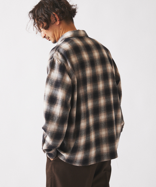 JOURNAL STANDARD relume（ジャーナルスタンダード　レリューム）の「USAコットン ネル オンブレチェック シャツ（シャツ/ブラウス・メンズ・ブラック/イエロー/ブルー系その他・LARGE/MEDIUM）」の12枚目の写真