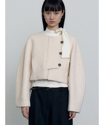 MAKE A TOAST（メイクアトースト）の「Wool boucl&eacute; volume jacket ivory MBEFJK002IV（その他アウター）」