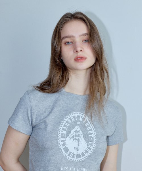 MARROT（マロット）の「フレンチクロップTシャツ_グレー（Tシャツ/カットソー・レディース・その他・FREE）」の3枚目の写真