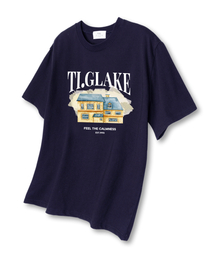 ウォーターハウス オーバーサイズ 半袖Tシャツ ネイビー