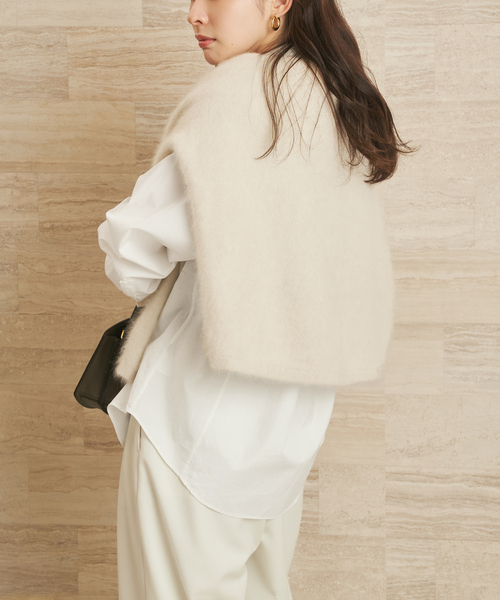 plage(プラージュ)の「CLEAN COTTON シャツ(シャツ/ブラウス・レディース・ホワイト/エメラルドブルー・FREE)」の5枚目の写真