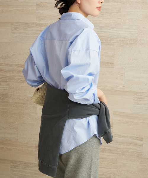 plage(プラージュ)の「CLEAN COTTON シャツ(シャツ/ブラウス・レディース・ホワイト/エメラルドブルー・FREE)」の13枚目の写真