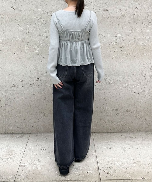 archives（アルシーヴ）の「ストレートフレアデニム（デニムパンツ・レディース・ブラック/ロイヤルブルー・SMALL/MEDIUM）」の10枚目の写真