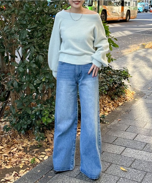 archives（アルシーヴ）の「ストレートフレアデニム（デニムパンツ・レディース・ブラック/ロイヤルブルー・SMALL/MEDIUM）」の16枚目の写真