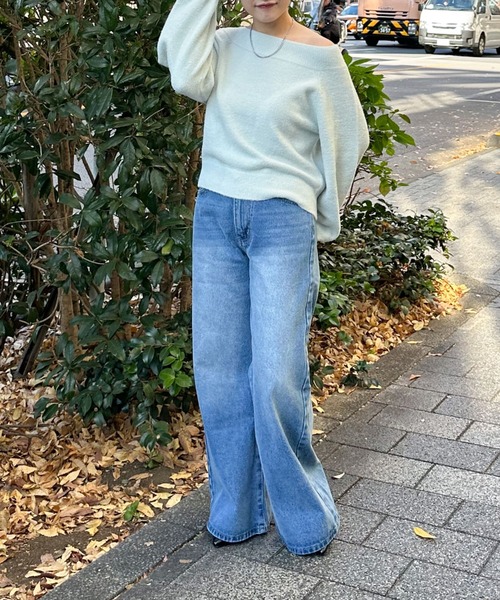 archives（アルシーヴ）の「ストレートフレアデニム（デニムパンツ・レディース・ブラック/ロイヤルブルー・SMALL/MEDIUM）」の17枚目の写真