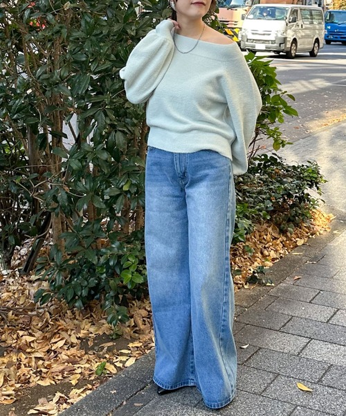 archives（アルシーヴ）の「ストレートフレアデニム（デニムパンツ・レディース・ブラック/ロイヤルブルー・SMALL/MEDIUM）」の18枚目の写真