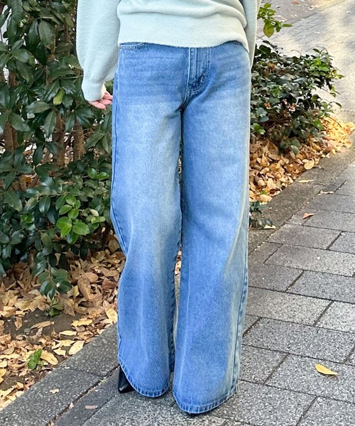 archives（アルシーヴ）の「ストレートフレアデニム（デニムパンツ・レディース・ブラック/ロイヤルブルー・SMALL/MEDIUM）」の11枚目の写真