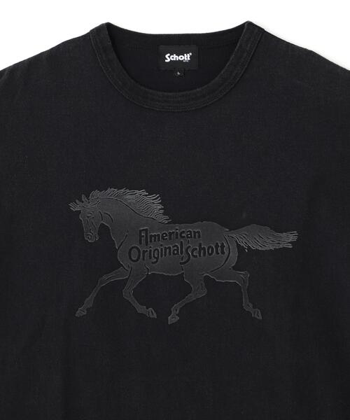 Schott(ショット)の「Schott/ショット/AMERICAN ORIGINAL HORSE T-SHIRT/アメリカンオリジナル ホース Tシャツ(Tシャツ/カットソー・メンズ・ブラック/ホワイト/ブラウン・M/L/XL/2XL)」の15枚目の写真