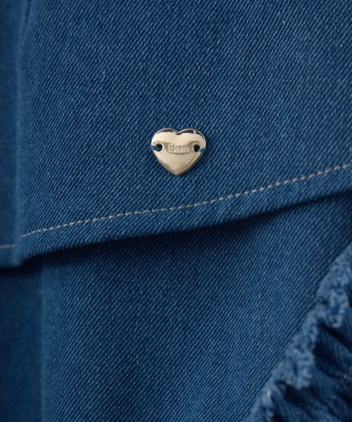 idem(イデム)の「damage frill denim mini skirt / ダメージフリルデニムミニスカート(スカート・レディース・ブルー/ネイビー・FREE)」の7枚目の写真