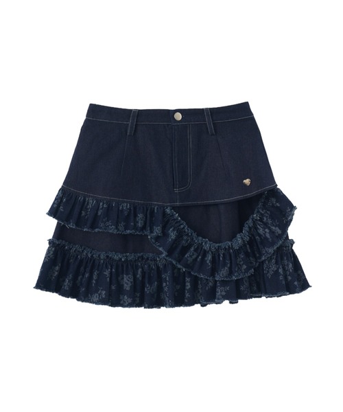 idem(イデム)の「damage frill denim mini skirt / ダメージフリルデニムミニスカート(スカート・レディース・ブルー/ネイビー・FREE)」の21枚目の写真