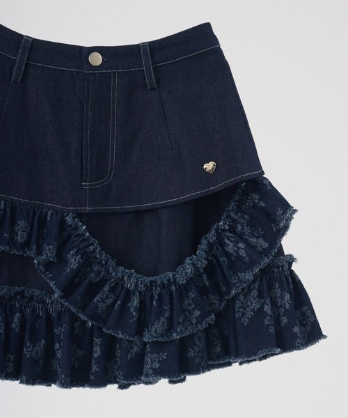idem(イデム)の「damage frill denim mini skirt / ダメージフリルデニムミニスカート(スカート・レディース・ブルー/ネイビー・FREE)」の22枚目の写真