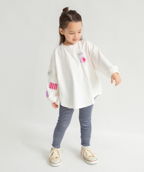 DRC branshes(ディーアールシーブランシェス)の「【WEB限定/DRC】ワッペン長袖Tシャツ(Tシャツ/カットソー・キッズ・チャコールグレー/オフホワイト/ピンク/ブルーグレー/その他・130/140/120/150/110/100)」の16枚目の写真