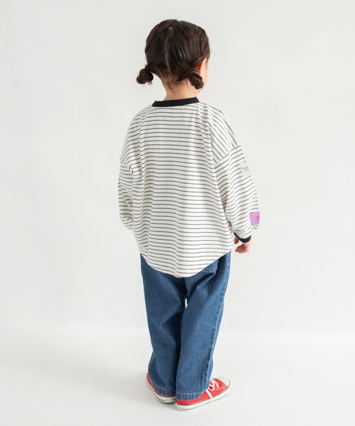 DRC branshes(ディーアールシーブランシェス)の「【WEB限定/DRC】ワッペン長袖Tシャツ(Tシャツ/カットソー・キッズ・チャコールグレー/オフホワイト/ピンク/ブルーグレー/その他・130/140/120/150/110/100)」の13枚目の写真