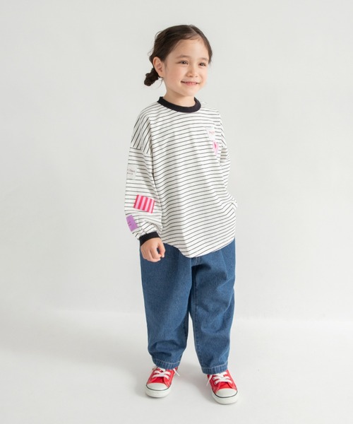 DRC branshes(ディーアールシーブランシェス)の「【WEB限定/DRC】ワッペン長袖Tシャツ(Tシャツ/カットソー・キッズ・チャコールグレー/オフホワイト/ピンク/ブルーグレー/その他・130/140/120/150/110/100)」の11枚目の写真